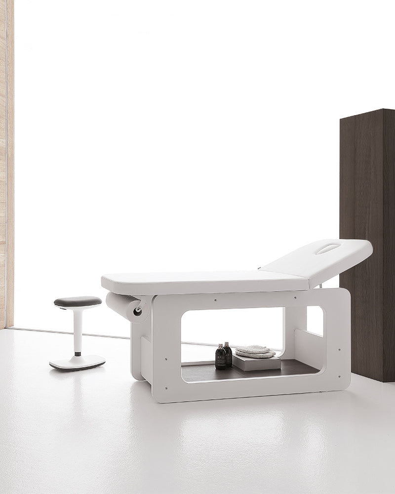 Creo - Hvid briks - Mørkt træmønster - Med varme